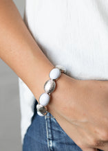 Load image into Gallery viewer, Decadently Dewy - White bracelet 968
