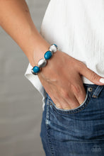 Load image into Gallery viewer, Decadently Dewy - Blue bracelet 968
