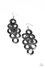 Load image into Gallery viewer, Scattered Shimmer - Black earring 1614
