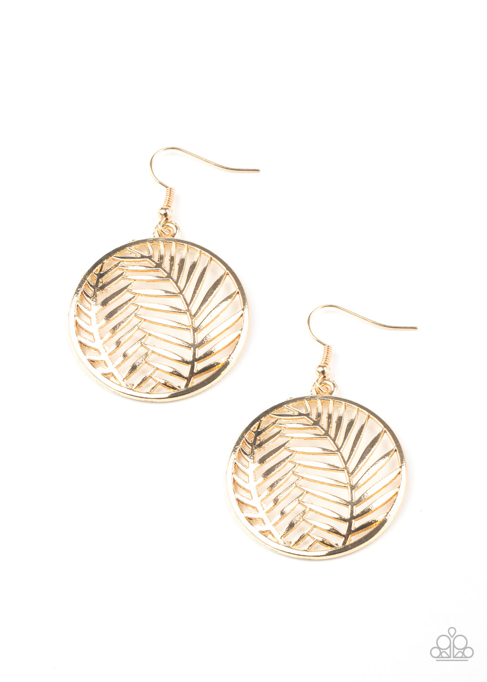 Palm Perfection - Gold earring 889