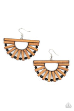 Load image into Gallery viewer, Wooden Wonderland - Black earring F051
