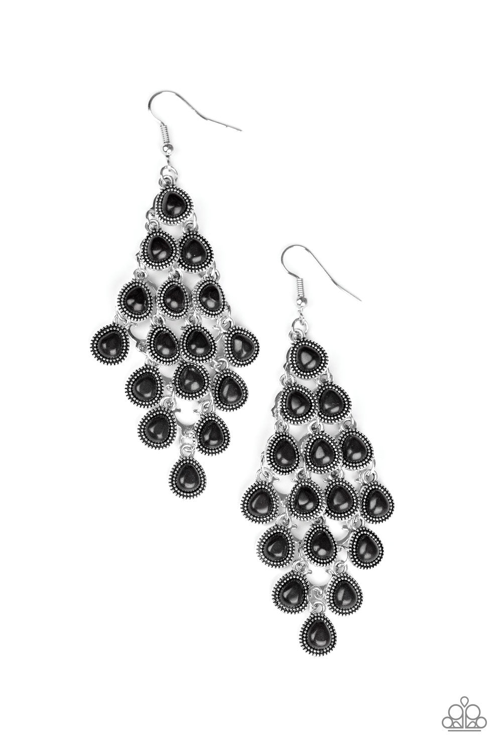 Rural Rainstorms - Black earring 1527