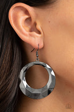 Load image into Gallery viewer, Fiercely Faceted - Black earring 1501
