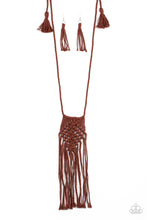 Load image into Gallery viewer, Macrame Mantra - Brown necklace A020
