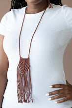 Load image into Gallery viewer, Macrame Mantra - Brown necklace A020
