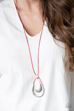 Load image into Gallery viewer, Texture Trekker - Red necklace 1680
