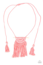 Load image into Gallery viewer, Between You and MACRAME - Pink necklace A023
