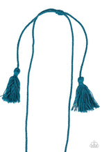 Load image into Gallery viewer, Between You and MACRAME - Blue macrame necklace A017

