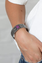 Load image into Gallery viewer, Ocean Mist - Purple cuff bracelet 1785
