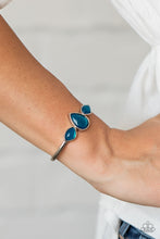 Load image into Gallery viewer, Boho Beach Babe - Blue cuff bracelet 1930
