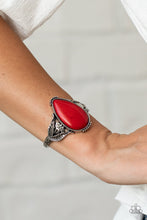 Load image into Gallery viewer, Blooming Oasis - Red cuff bracelet 558
