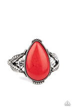 Load image into Gallery viewer, Blooming Oasis - Red cuff bracelet 558
