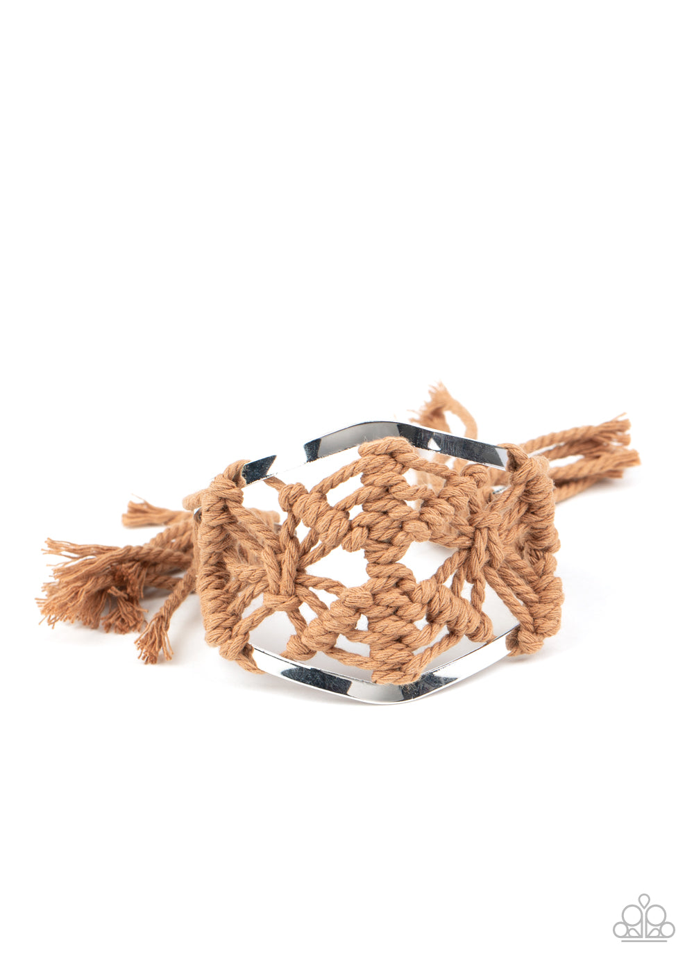 Macrame Mode - Brown cuff bracelet 1876