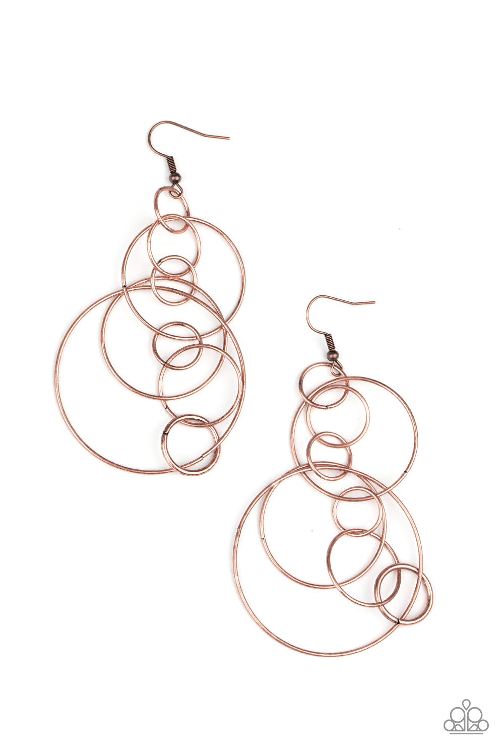 Running Circles Around You - Copper earring 977