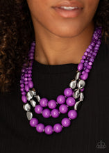 Load image into Gallery viewer, Flamingo Flamboyance - Purple necklace 1825
