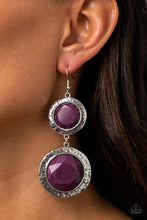 Load image into Gallery viewer, Thrift Shop Stop - Purple earring 1682
