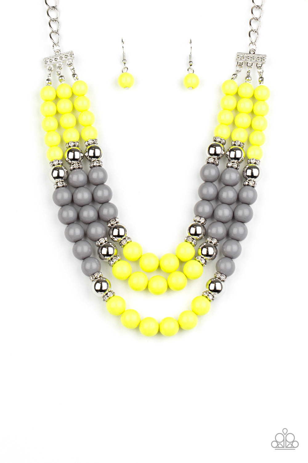 BEAD Your Own Drum - Yellow necklace 1619