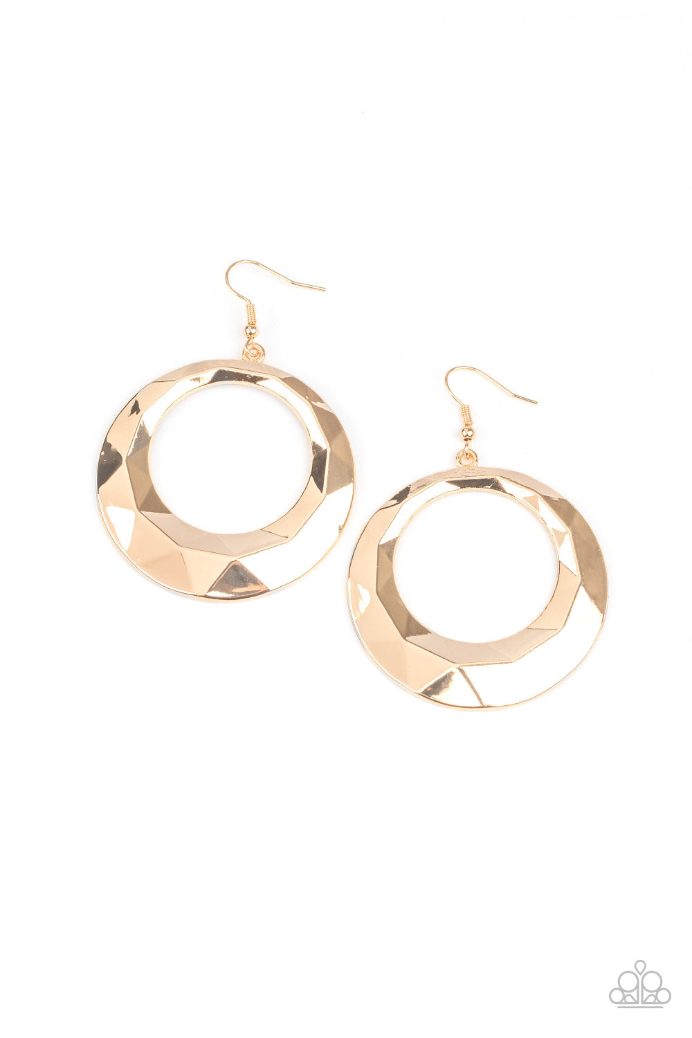 Fiercely Faceted - Gold earring 511