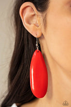 Load image into Gallery viewer, Tropical Ferry - Red earring 548
