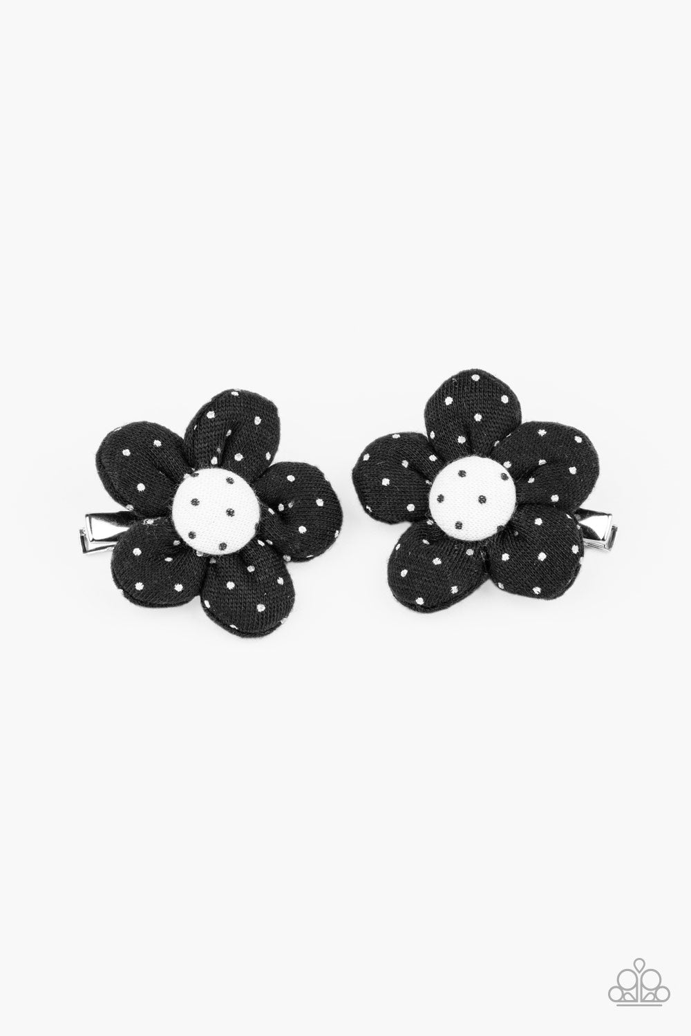 Polka Dotted Delight - Black hair clip 1812