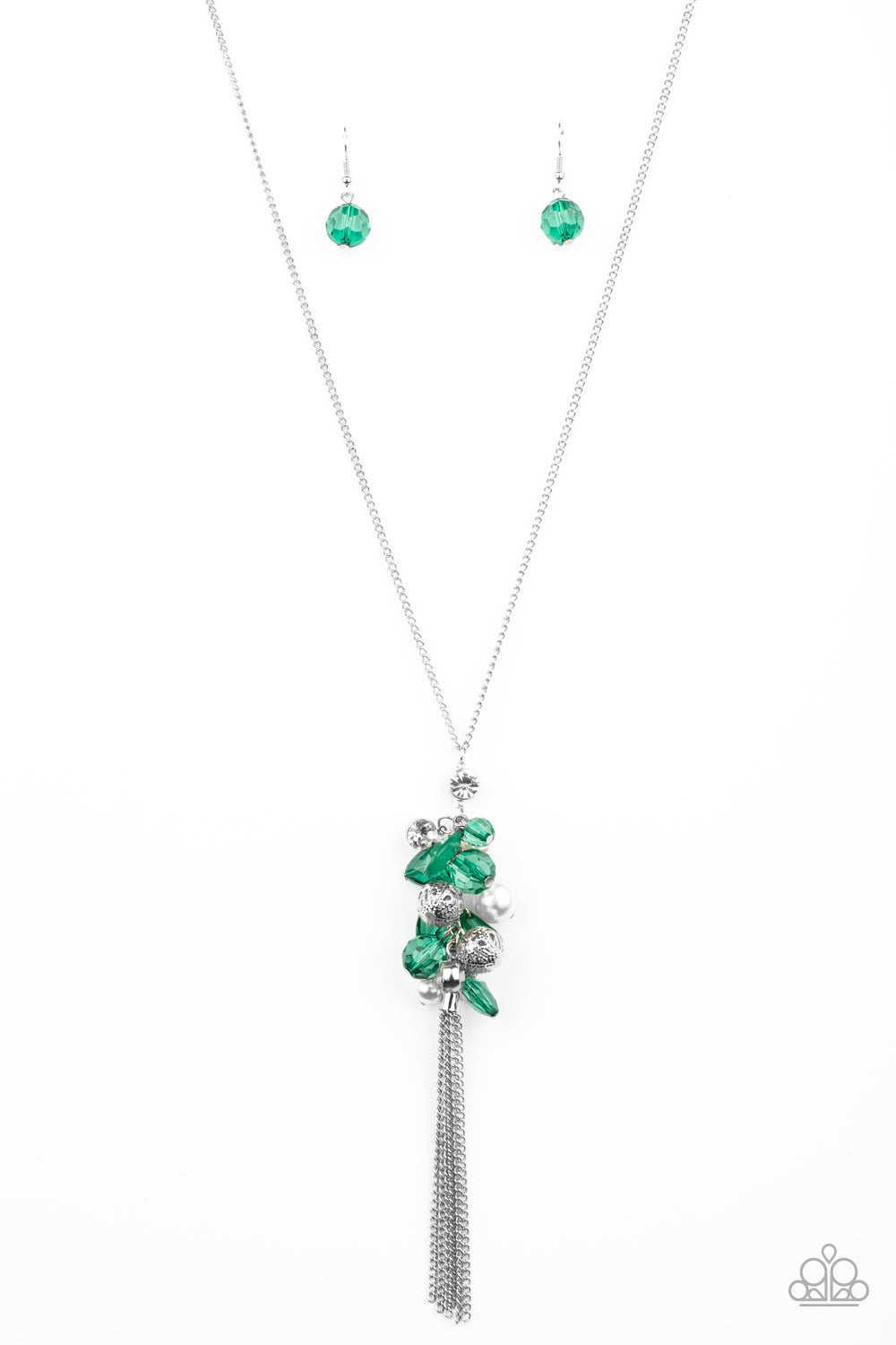 Party Girl Glow - Green necklace 1739