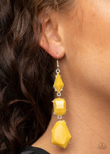 Load image into Gallery viewer, Geo Getaway - Yellow earring 1551
