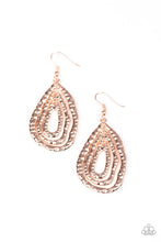 Load image into Gallery viewer, Metallic Meltdown - Rose Gold earring 952
