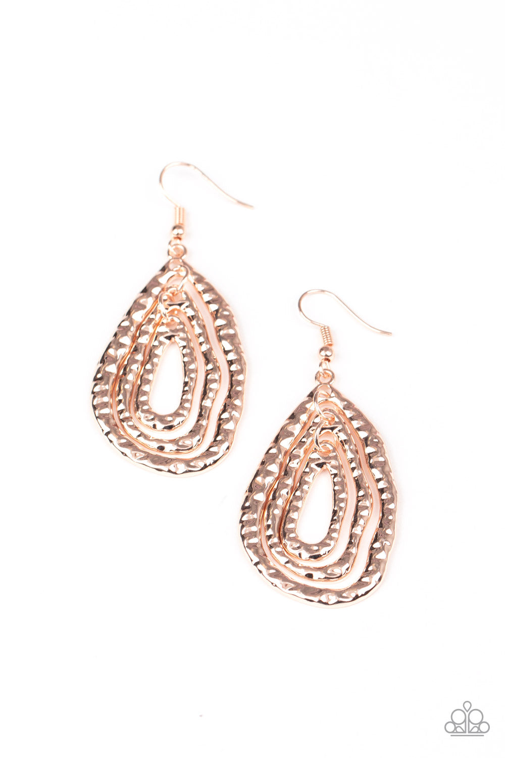 Metallic Meltdown - Rose Gold earring 952