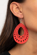 Load image into Gallery viewer, Belize Beauty - Red earring 999
