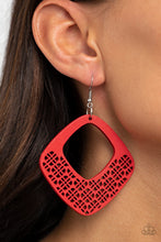 Load image into Gallery viewer, WOOD You Rather - Red earring F035
