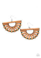 Load image into Gallery viewer, Wooden Wonderland - Green earring 543

