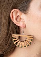 Load image into Gallery viewer, Wooden Wonderland - Green earring 543
