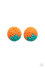 Load image into Gallery viewer, As Happy As Can BEAD - Orange post earring 1944
