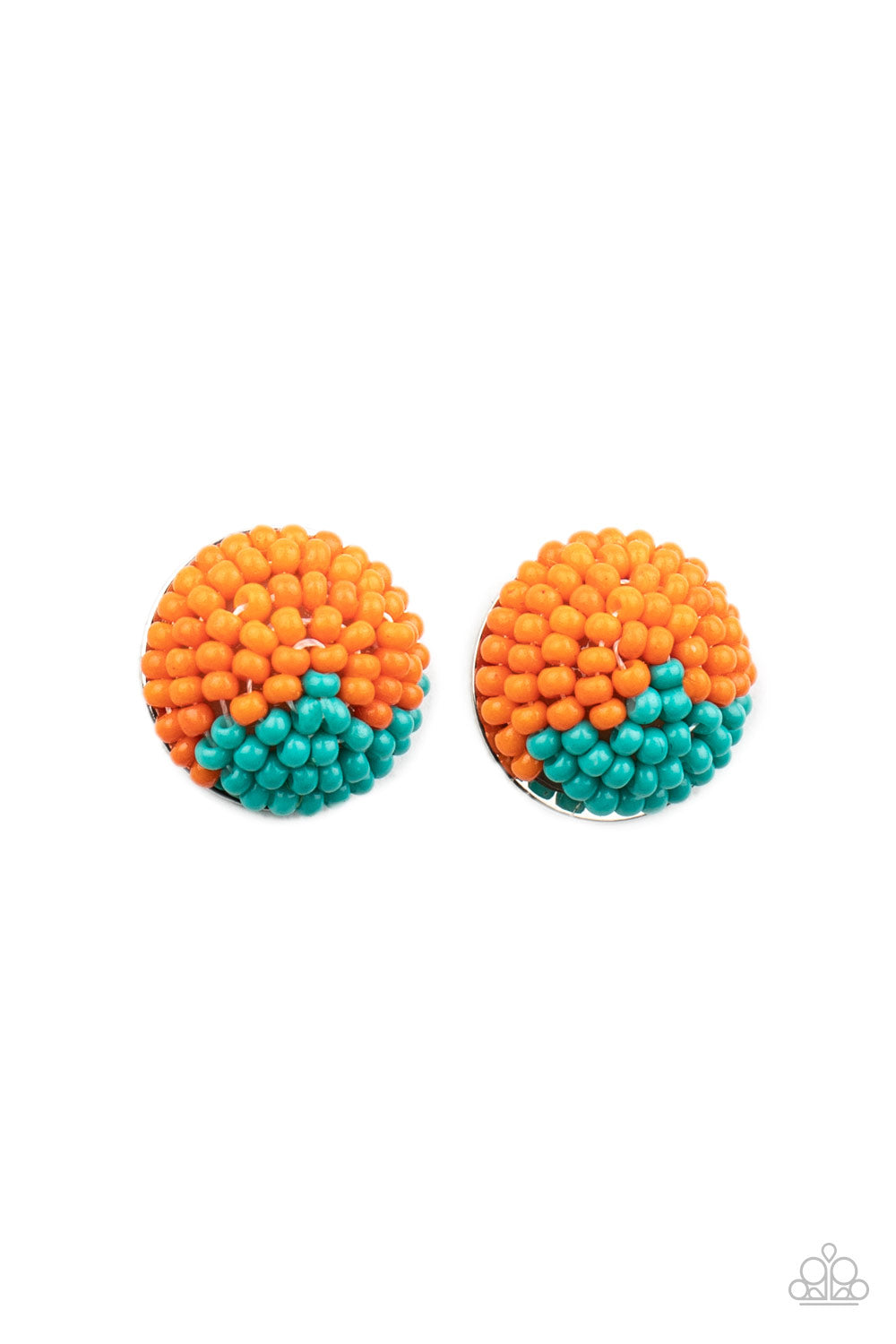 As Happy As Can BEAD - Orange post earring 1944