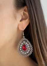 Load image into Gallery viewer, Eat, Drink, and BEAM Merry - Red earring 968
