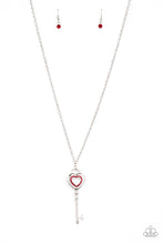 Load image into Gallery viewer, Unlock Your Heart - Red NECKLACE  909
