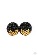 Load image into Gallery viewer, As Happy As Can BEAD - Black post earring 1756
