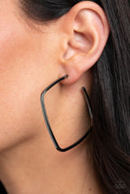 Load image into Gallery viewer, Brazen Beauty - Black hoop earring 1587
