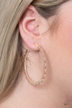 Load image into Gallery viewer, Radiant Ridges - Rose Gold hoop earring 1552
