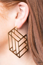 Load image into Gallery viewer, Gotta Get GEO-ing - Gold hoop Earring 1642
