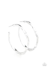 Load image into Gallery viewer, Asymmetrical Attitude - Silver hoop earring 984
