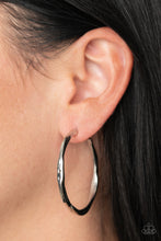 Load image into Gallery viewer, Asymmetrical Attitude - Silver hoop earring 984
