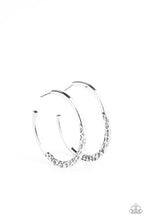 Load image into Gallery viewer, Imprinted Intensity - Silver hoop earring 1551
