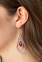 Load image into Gallery viewer, Ethereal Elegance - Red earring 1534
