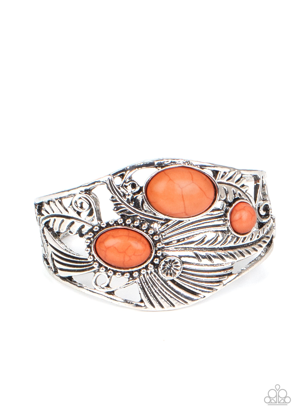 Mojave Moods - Orange cuff bracelet 1763