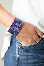 Load image into Gallery viewer, Freestyle Fashion - Purple cuff bracelet B026
