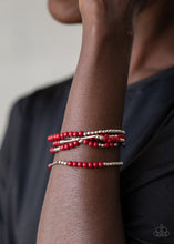 Load image into Gallery viewer, BEAD Between The Lines - Red bracelet 1717
