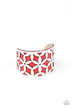 Load image into Gallery viewer, Garden Fiesta - Red cuff bracelet 546
