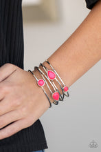 Load image into Gallery viewer, Fashion Frenzy - Pink cuff bracelet 1738
