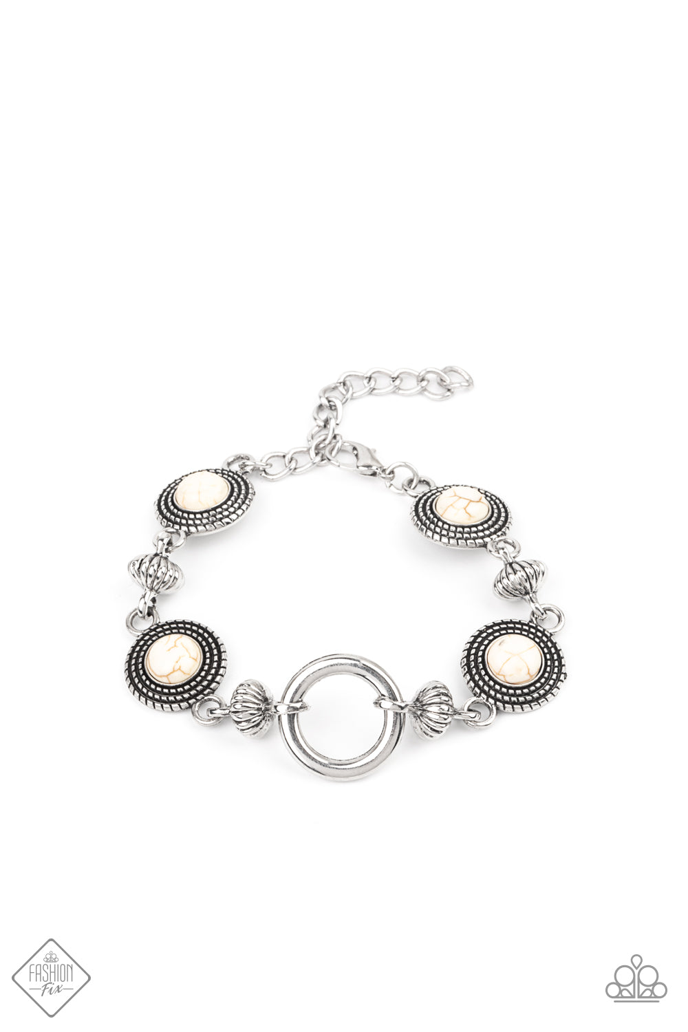 Musical Mountains - White bracelet 1749